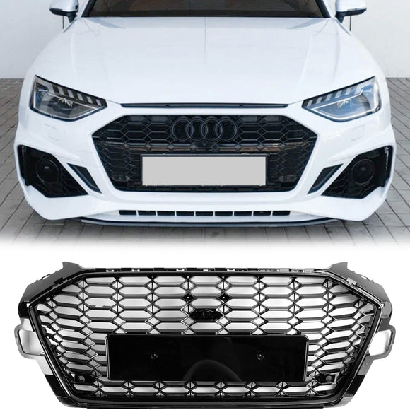 Audi A4 B9.5 A4 S-Line S4 2020-2023 RS4 Style Front Bumper Grill Replacement Black Grille
