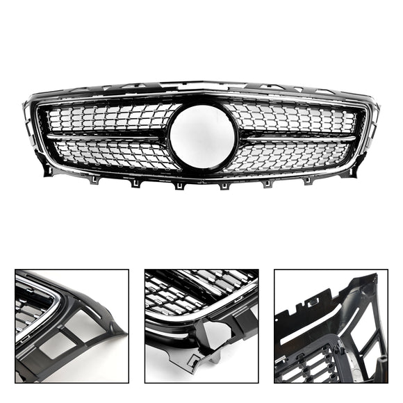 Mercedes-Benz CLS W218 C218 X218 2011-2014 CLS250/350/400/500/550 Diamant-/AMG-stijl grille voorbumper zwarte grille