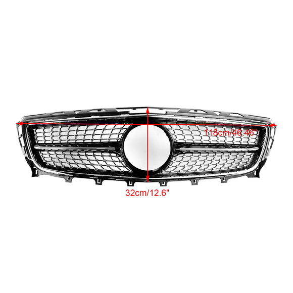 Mercedes-Benz CLS W218 C218 X218 2011-2014 CLS250/350/400/500/550 Diamant-/AMG-stijl grille voorbumper zwarte grille