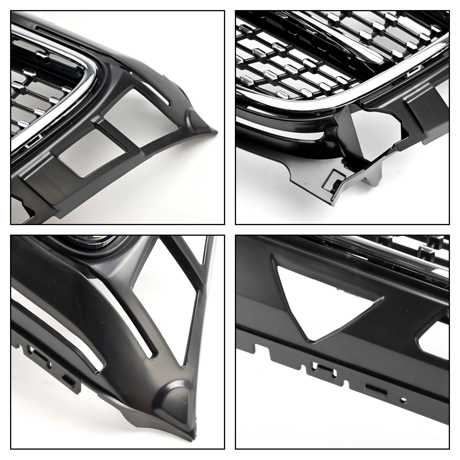 Mercedes Benz CLS W218 C218 X218 2011-2014 CLS250/350/400/500/550 Diamond / AMG Style Grille Front Bumper Black Grill