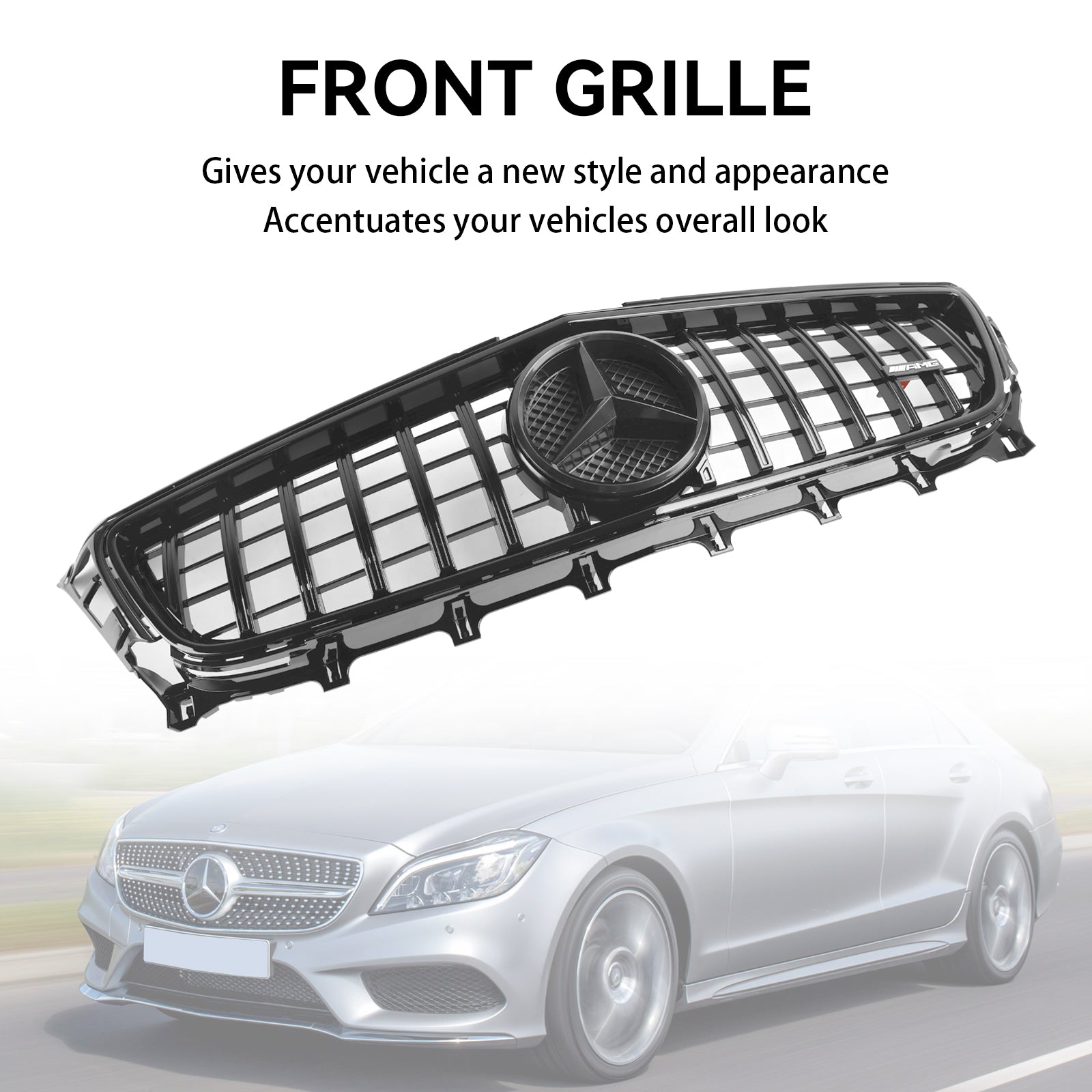 Mercedes Benz | 2011-2014 | CLS-Class W218 C218 X218 | AMG Style | Front Bumper Grille | Black Replacement Grill