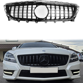 Mercedes Benz CLS-Class W218 CLS250/350/400/500/550 2011 2012 2013 2014 Front Bumper AMG Grill Glossy Black Grille