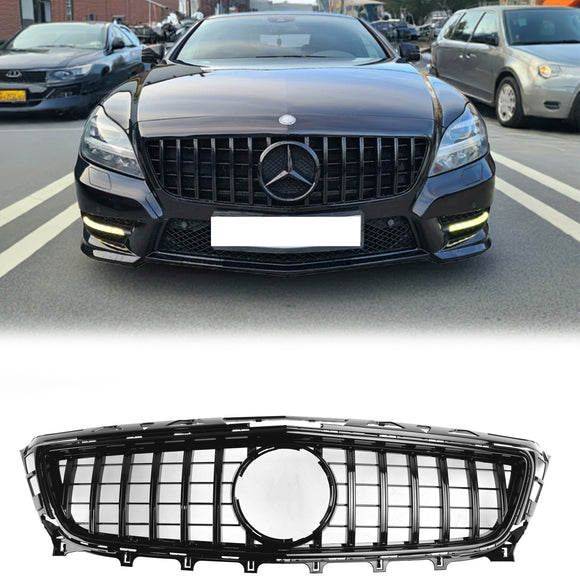 GTR-stil frontgrill Mercedes Benz CLS-klass W218 C218 X218 2011-2014 Övre stötfångargrill i krom