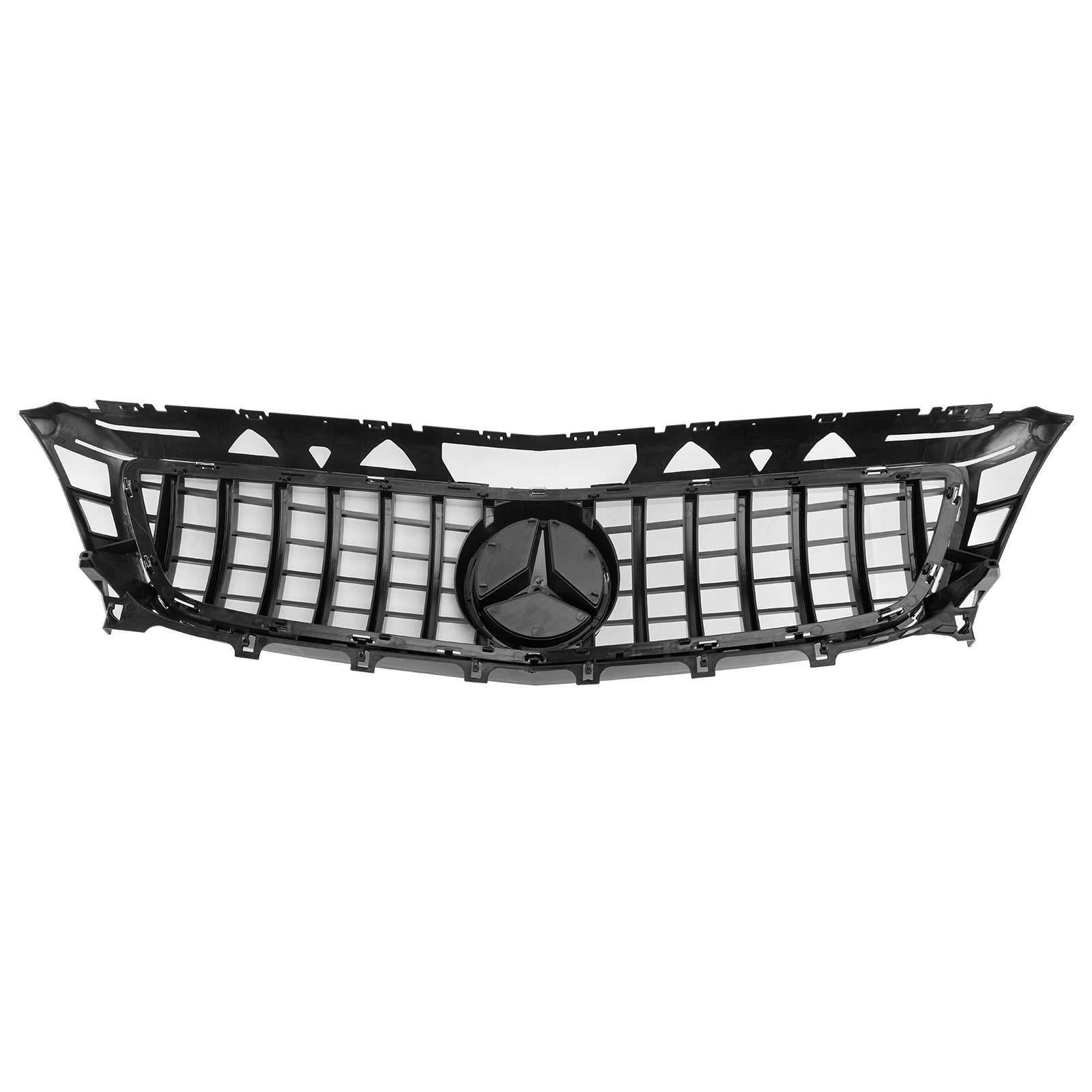 Kühlergrill im GTR-Stil für Mercedes Benz CLS-Klasse W218 C218 X218 2011-2014 Oberer Stoßfänger-Chromgrill mit Emblem