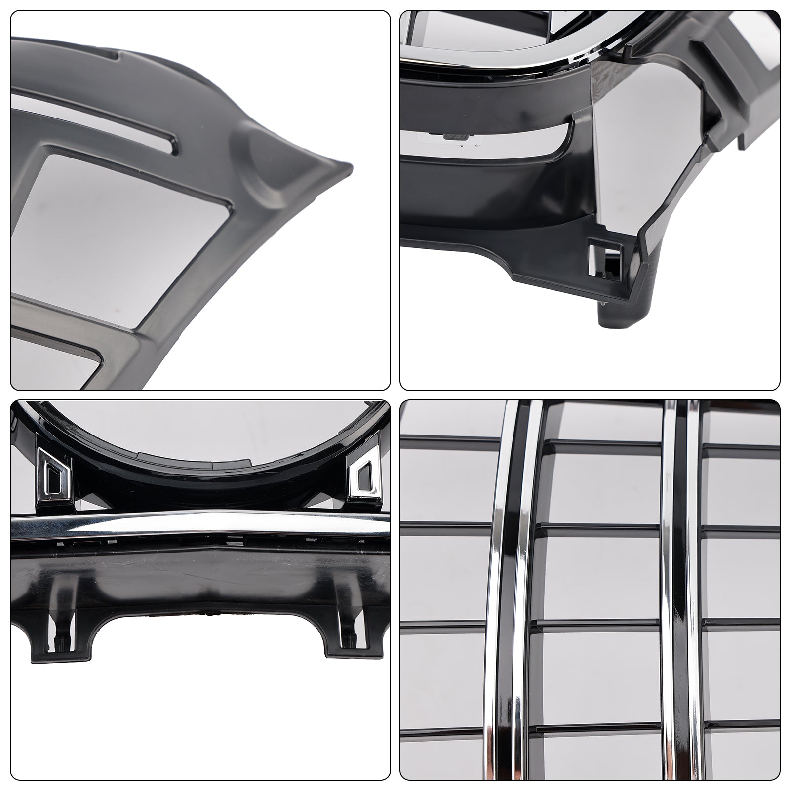 Kühlergrill im GTR-Stil für Mercedes Benz CLS-Klasse W218 C218 X218 2011-2014 Oberer Stoßfänger-Chromgrill mit Emblem