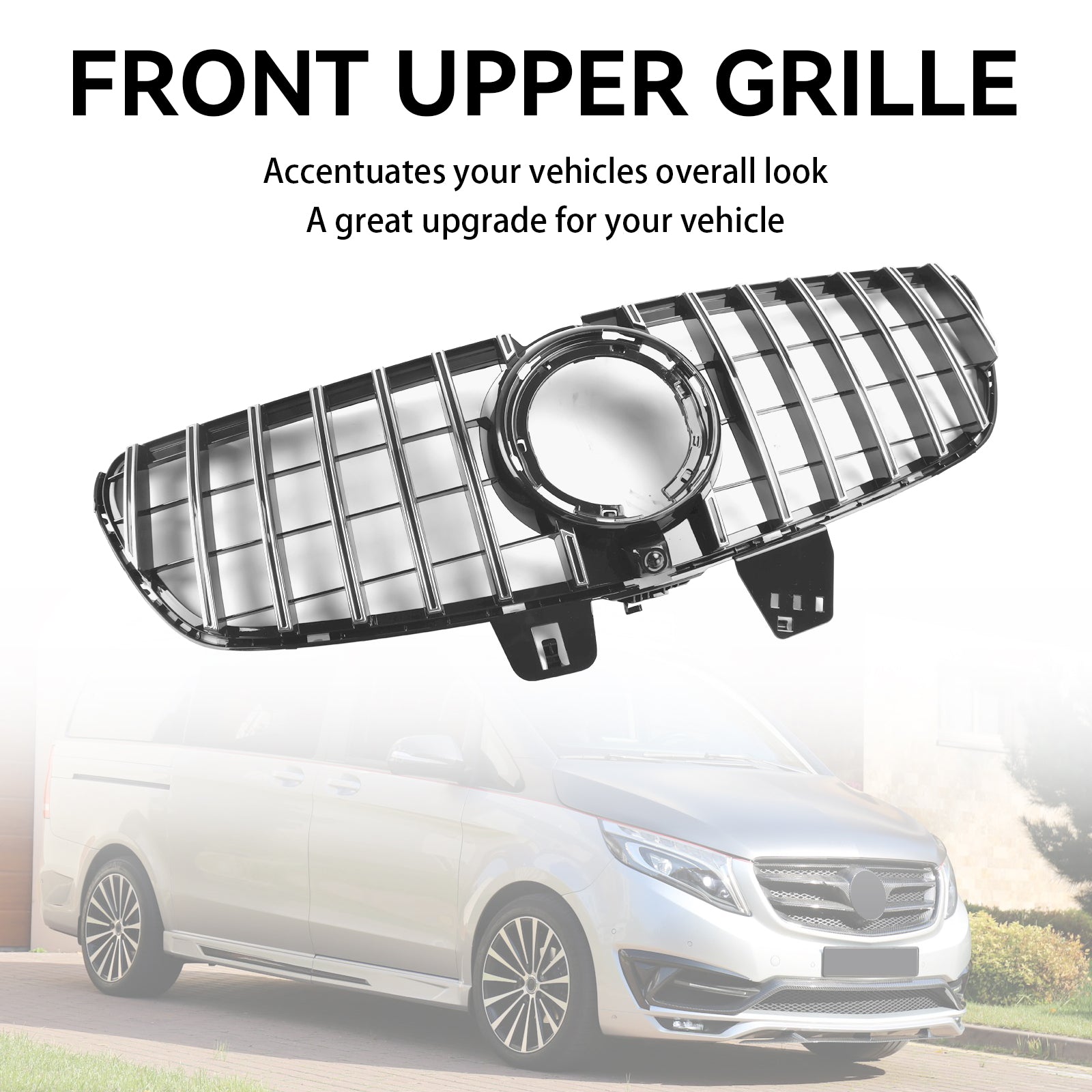 2019.4-2023 Mercedes Benz V-Class W447 V220d/250d/300d/250 Diamond Front Upper Grill Replacement Grille