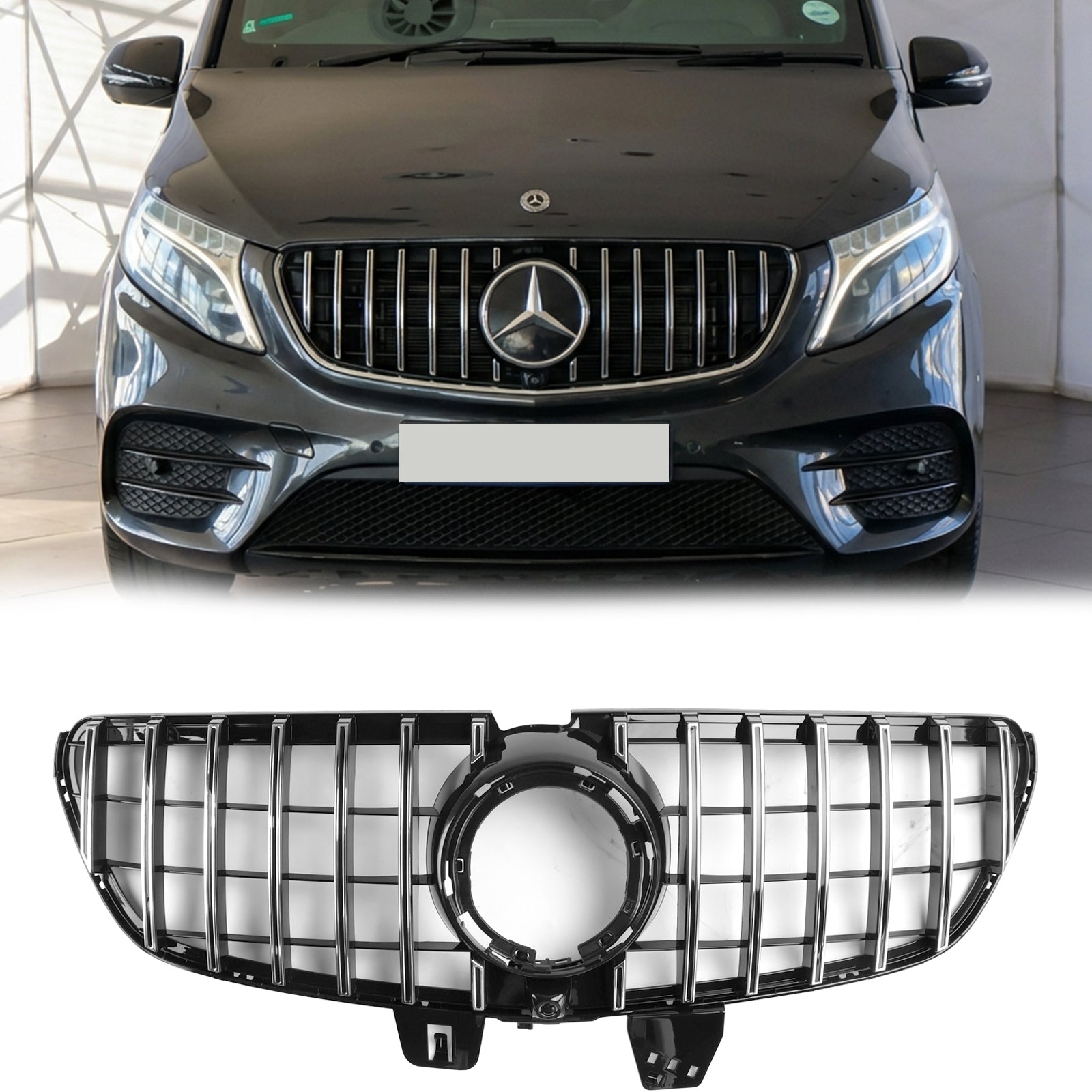 【537】Mercedes Benz V Class W447 フロントグリル 2019.4-2023 Mercedes Benz V-Class W447 Front Bumper Upper Grill GT