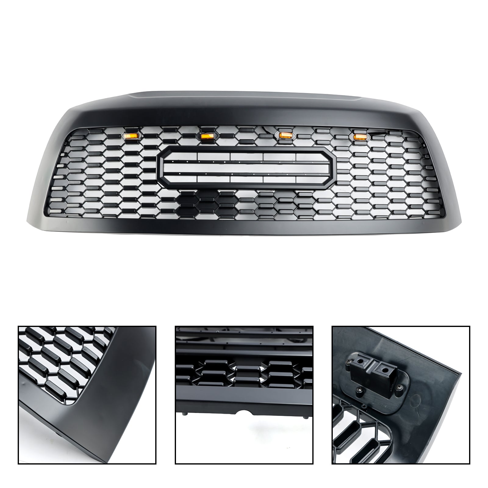 Grille de pare-chocs avant à éclairage LED pour Toyota Sequoia 2008-2018, SR5, LIMITED, Platinum, TRD, noir mat