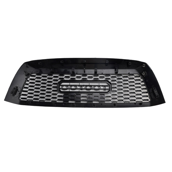 TRD PRO Style Kühlergrill für Toyota Sequoia 2008–2018, Frontstoßstange, schwarzer Ersatzgrill mit LED-Licht