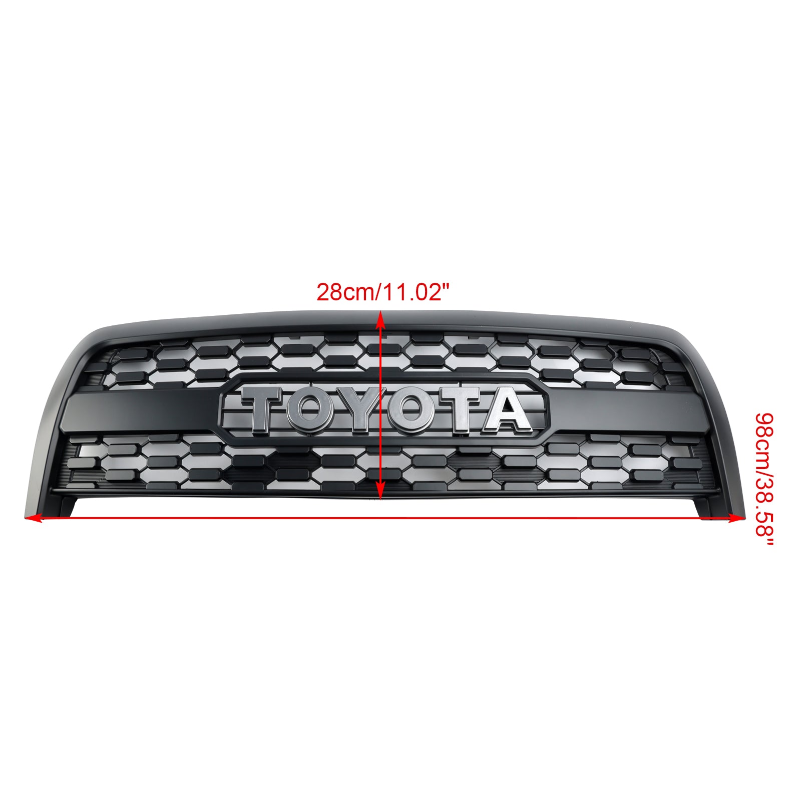 Grille de pare-chocs avant de remplacement de style TRD PRO pour Toyota Tundra 2003-2006 Grille noire mate avec éclairage LED - 0