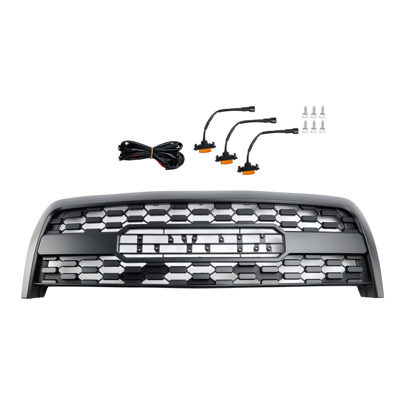 Grille de pare-chocs avant de remplacement pour Toyota Tundra 2003-2006 avec éclairage LED Grille noire mate