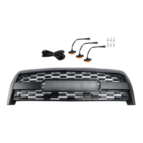 Toyota Tundra | TRD PRO Grille | 2003-2006 | With Four LED Lights | Matte Black |  Front Bumper Replacement Grill