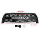 Reemplazo de parrilla de parachoques delantero estilo Toyota Tundra TRD PRO 2003-2006, rejilla negra mate con luz LED-3