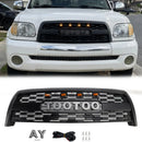 2003-2006 Toyota Tundra TRD PRO Style Front Bumper Grill Replacement Matte Black Grille W/ LED Light-4