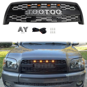 Toyota Tundra 2003 2004 2005 2006 TRD PRO-stijl met LED-lichtgrill voorbumper zwart rooster