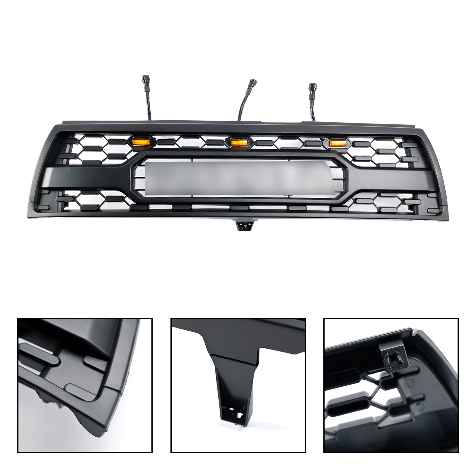 1996-2000 Toyota 4Runner TRD Pro Style Front Stoßstange Grill mattes schwarzes Kühlergrill mit LED-Licht