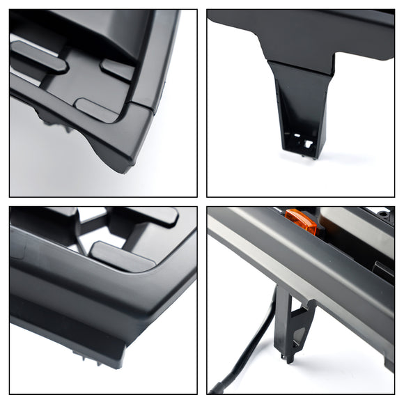 Ford Transit Mk8 2015-2019 Matowa czarna kratka przedniego zderzaka Wymiana Czarna kratka w stylu Raptor z literą FORD