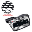 Audi TT TTS J8 MK2 2006-2014 RS Style Front Honeycomb Grill Replacement Black Grille-6