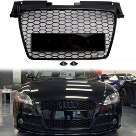 Audi TT TTS J8 MK2 2006-2014 RS Style Front Honeycomb Grill Replacement Black Grille