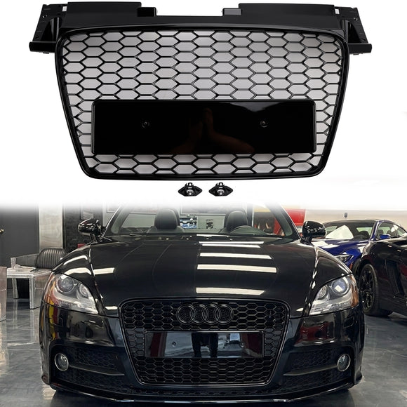 Audi TT TTS J8 MK2 2006-2014 RS Style Edessä Hunajakenno Grillin vaihto Musta Säleikkö