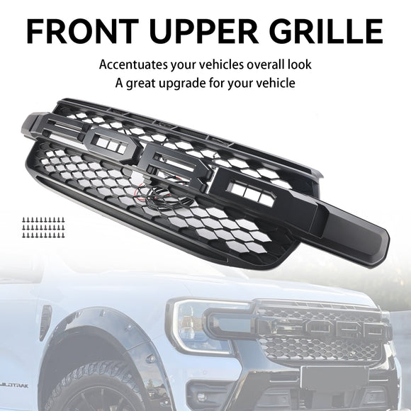 Ford Ranger Next Gen T9 2023-2025 Calandre de pare-chocs avant noire avec lumière LED