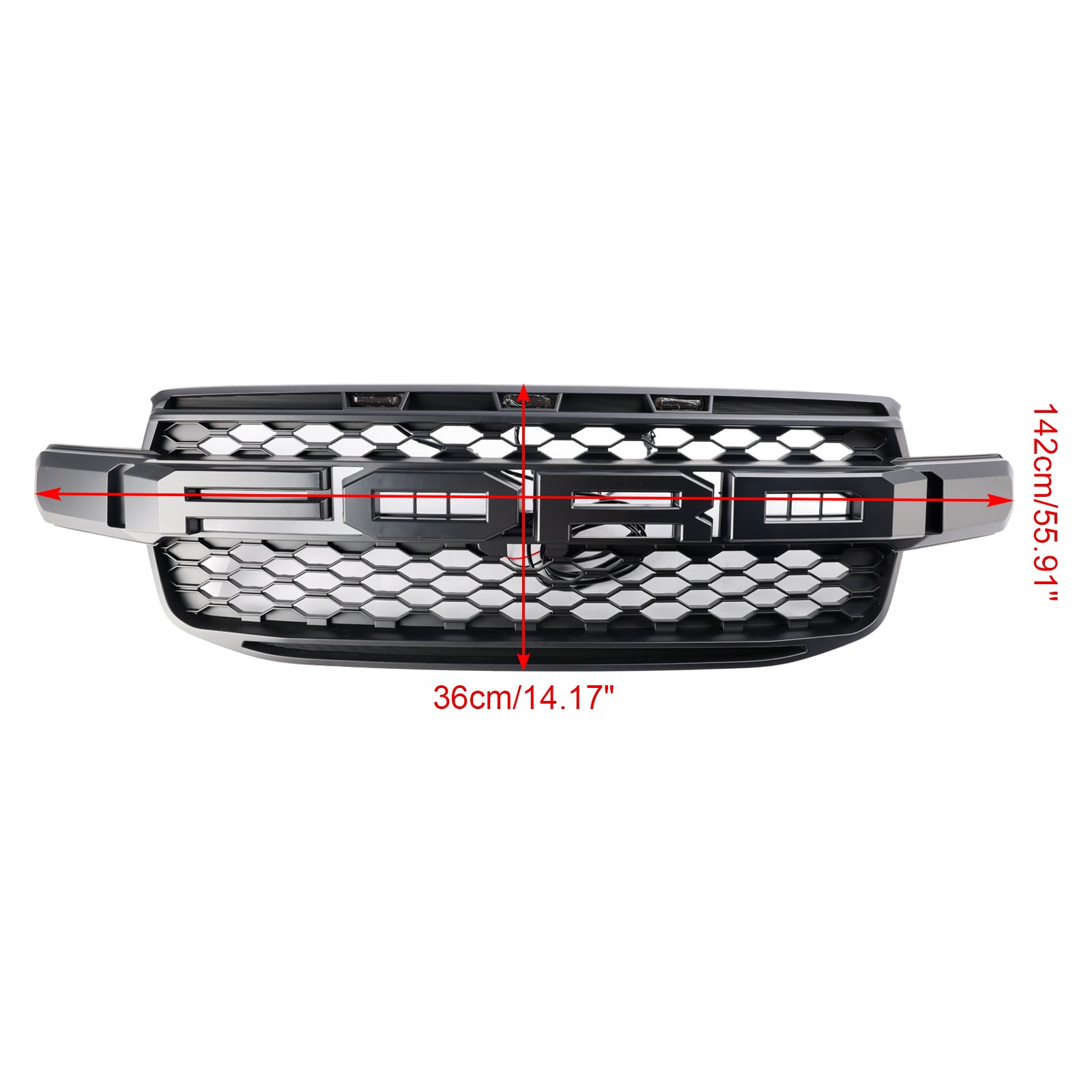 Grille de pare-chocs avant de remplacement pour Ford Everest Next Gen T9 2023-2024 Grille noire