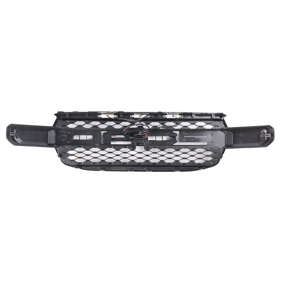 2023-2025 Ford Ranger Next Gen T9 Raptor Style Front Bumper Grill Replacement Black Grille W/ White LED Light