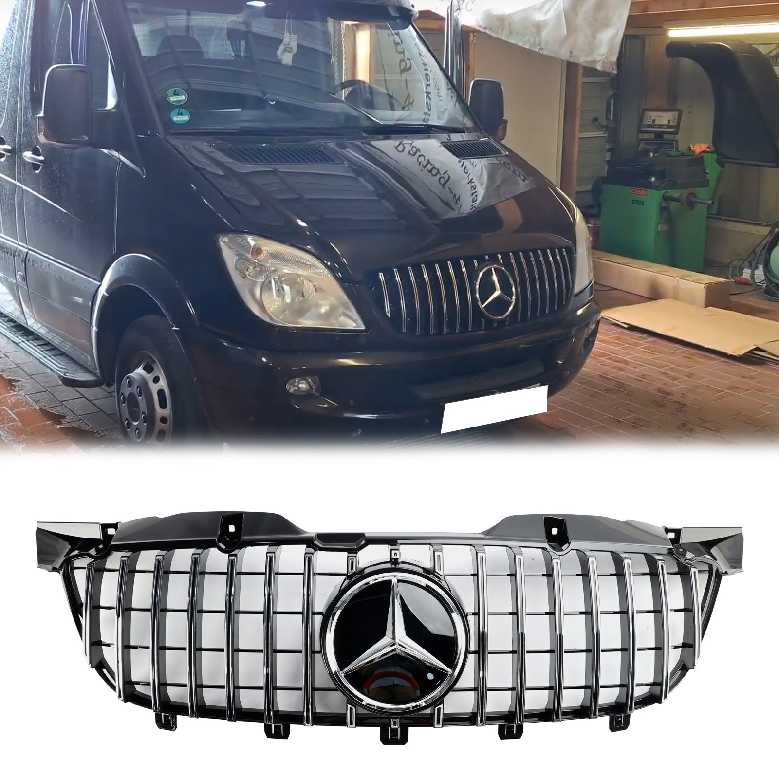 2006-2013 Mercedes Benz Sprinter W906 1500 2500 3500 Front Bumper Grill AMG Style Grille