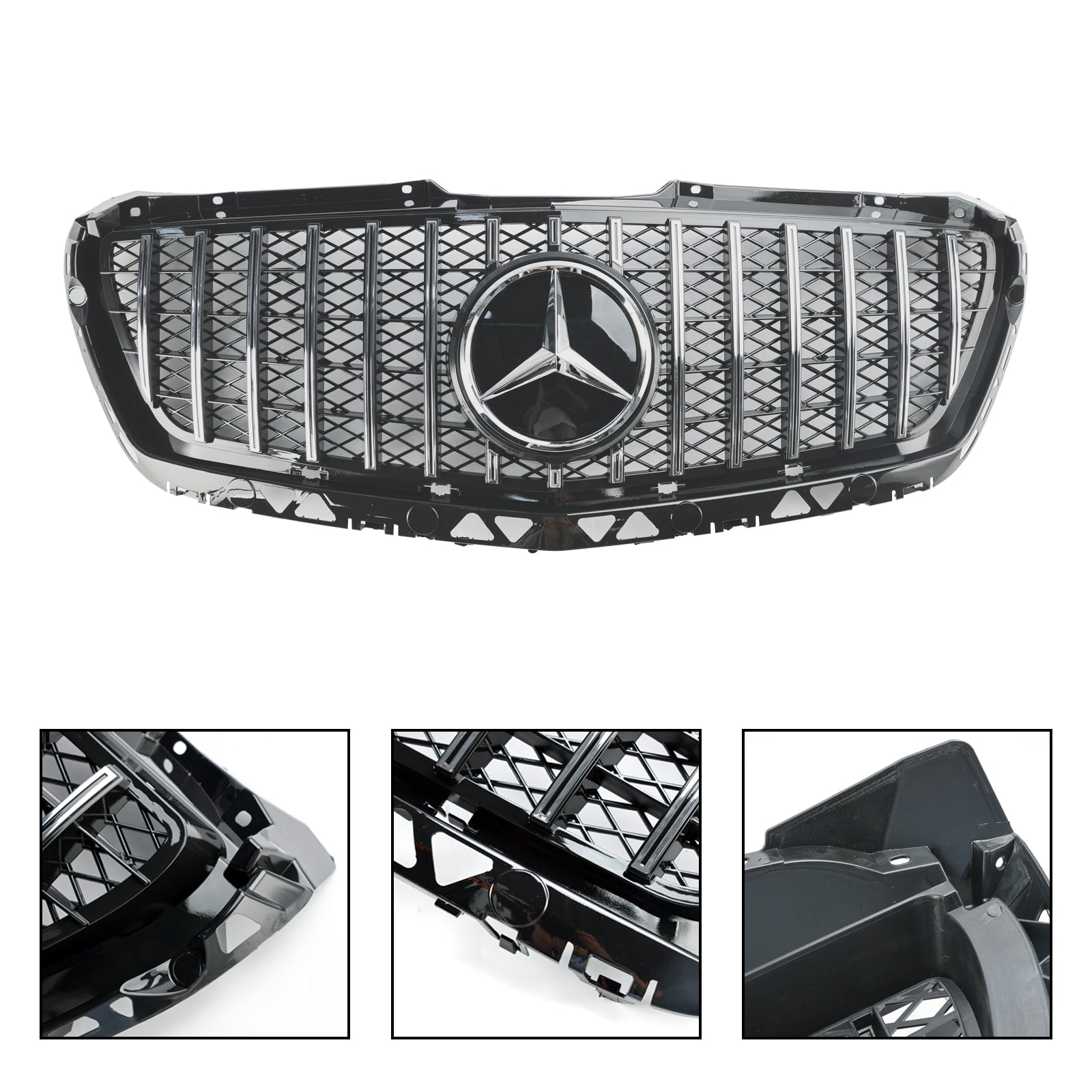 Parrilla delantera estilo AMG para Mercedes Benz Sprinter W906 1500 2500 3500 3500XD Facelift 2014-2018