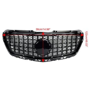 Mercedes-Benz Sprinter W906 1500 2500 3500 3500XD 2014-2018 Etupuskurin maski GT-tyyliin musta maski - 0