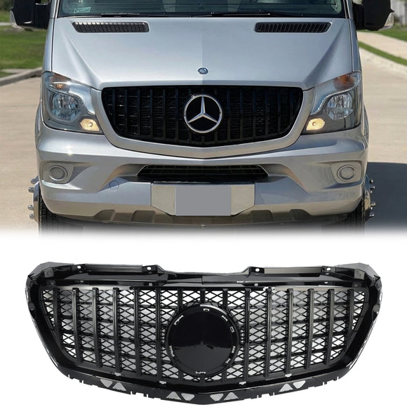 2014-2018 Mercedes-Benz Sprinter W906 1500 2500 3500 3500XD GT-tyylinen maski Etupuskurin krominen maski