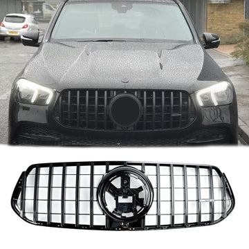 2019-2023 Mercedes Benz GLE-Class W167 AMG-Line Front Bumper Grill Black Replacement Grille