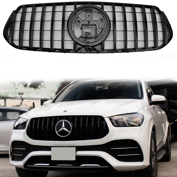 Mercedes Benz GLE-Klasse C167 V167 2019–2023 Ersatz-Frontgrill, obere Stoßstange, schwarzer GT-Panamericana-Kühlergrill