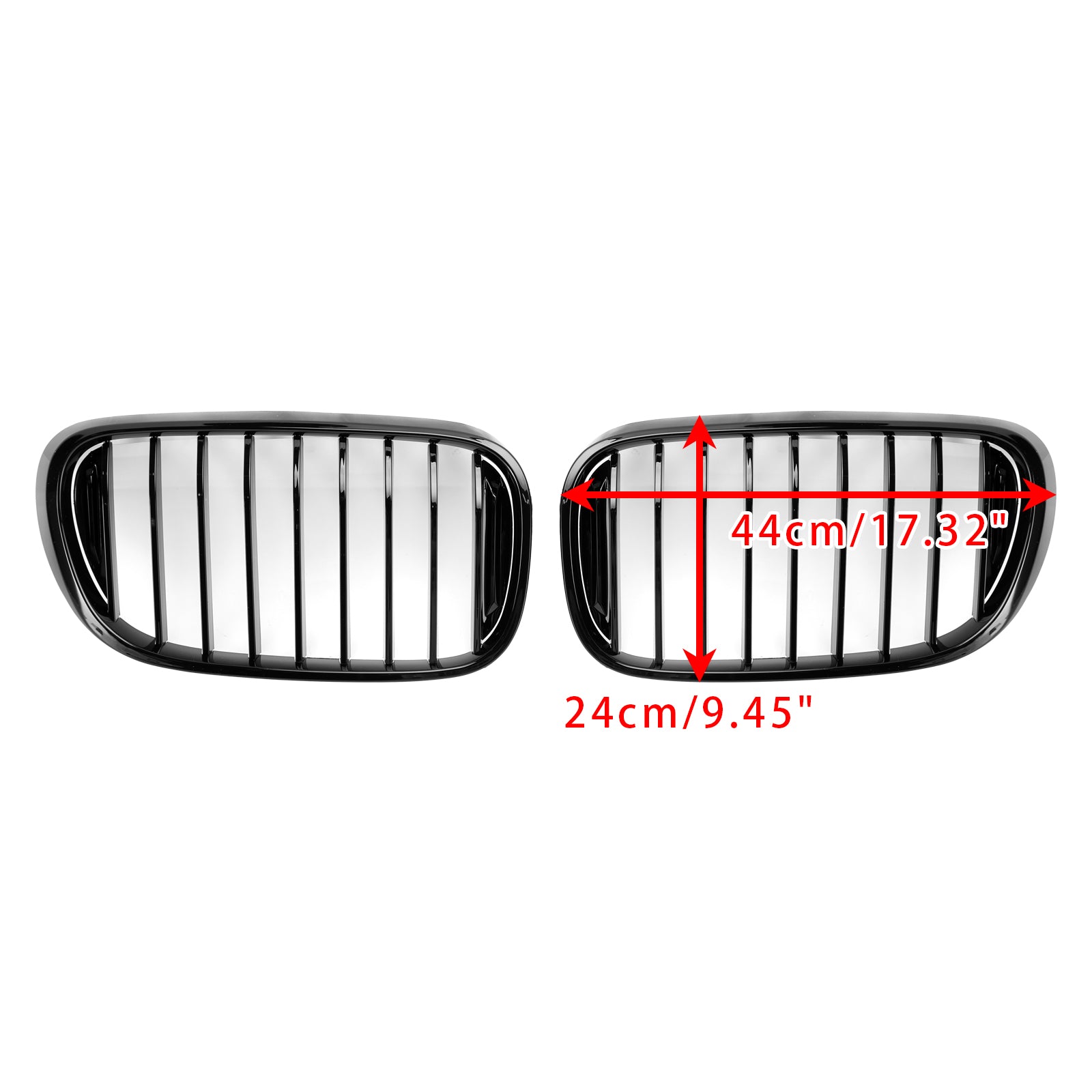 2015-2019 BMW 7 Series G12 Long-WheelBase 740Li/750Li/740Ld xDrive/760Li Front Kidney Grille Gloss Black Grill - 0