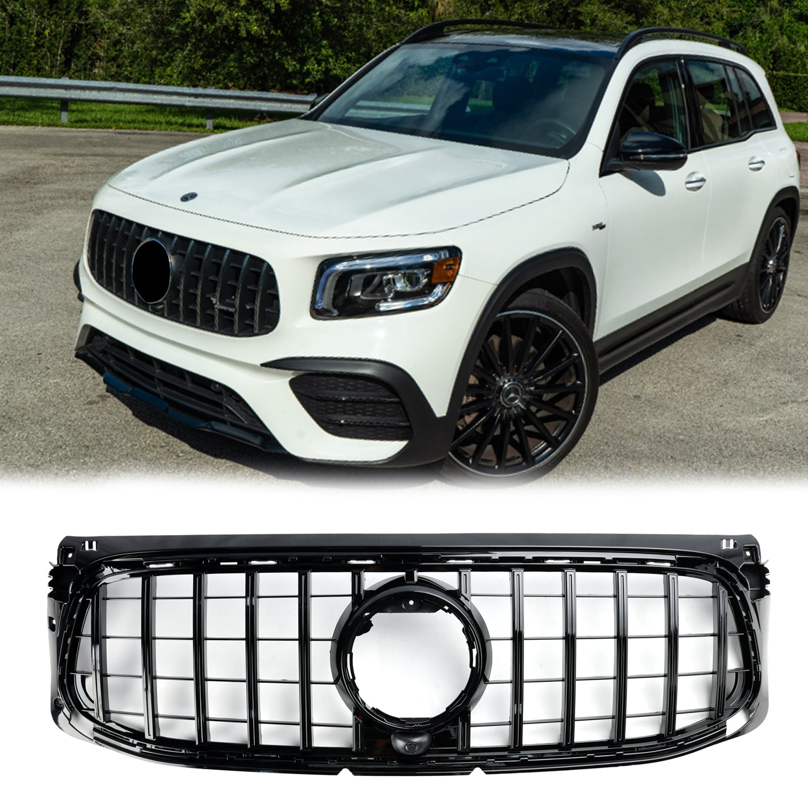 Mercedes Benz GLB-Class X247 AMG-Line 2020-2023 GT Style Grille Front Bumper Black Grille