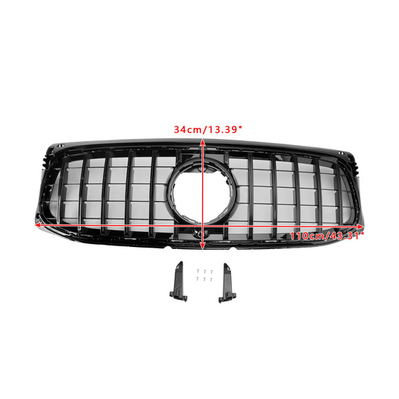 2020-2023 Mercedes Benz GLB-Class X247 GT Style Grill Front Bumper Replacement Glossy Black Grille