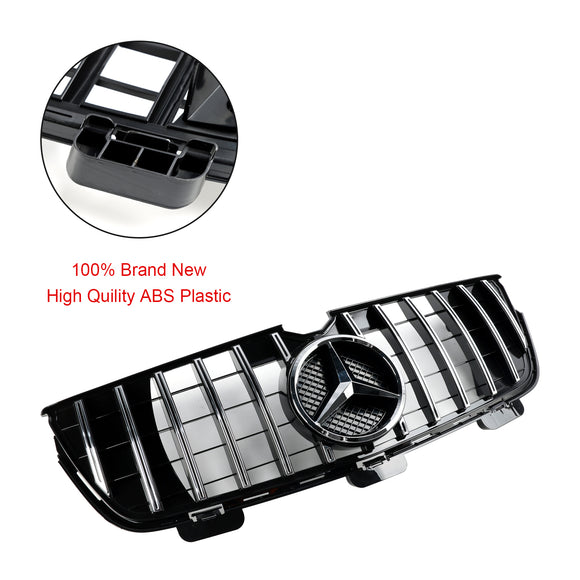 2009.06-2012 Mercedes-Benz Clase GL X164 GL350/GL450/GL500 Parrilla de parachoques delantero cromada/rejilla negra