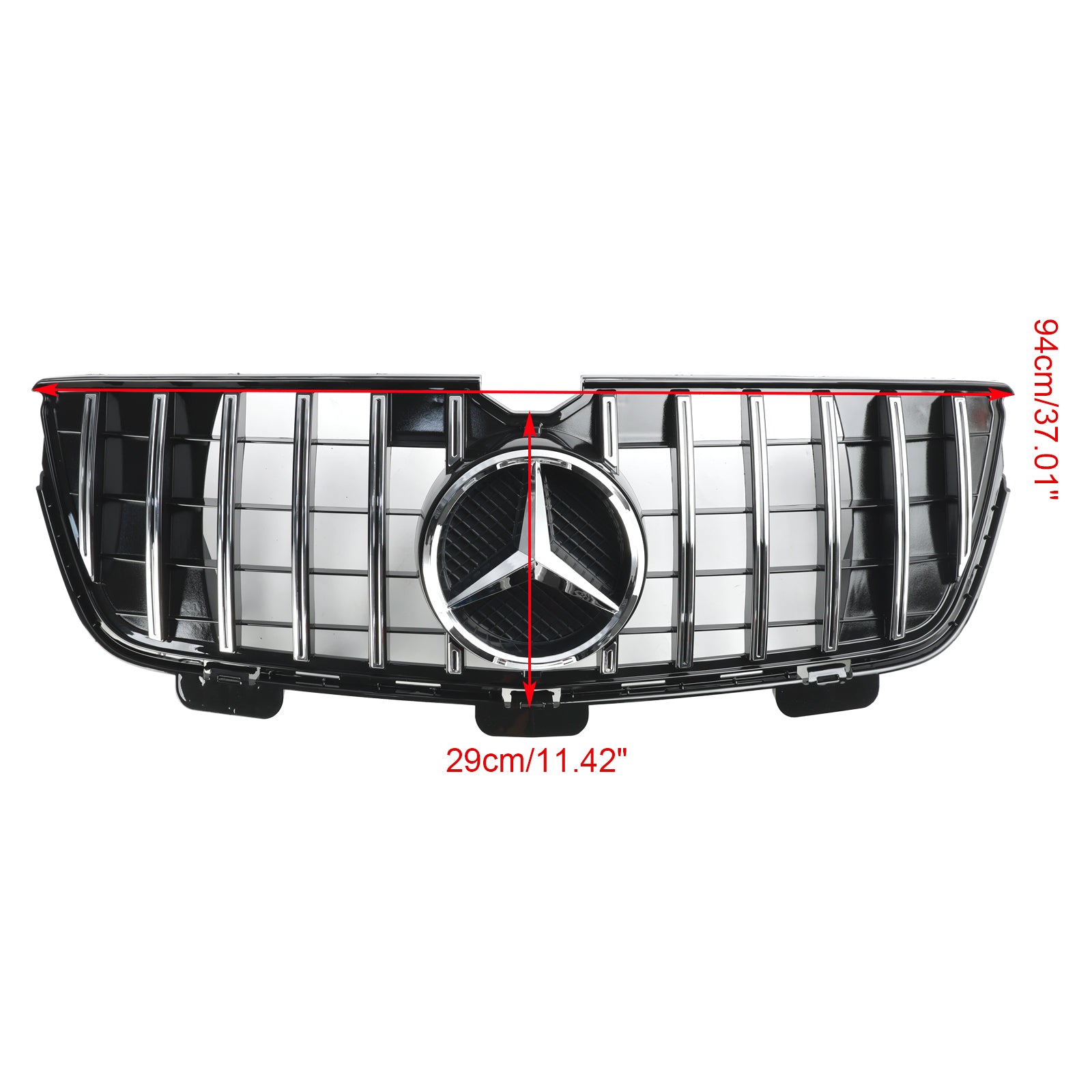 2009.06-2012 Mercedes-Benz Classe GL X164 GL350/GL450/GL500 Grille de pare-chocs avant Grille chromée/noire