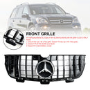 2009.06-2012 Mercedes-Benz Clase GL X164 GL350/GL450/GL500 Parrilla de parachoques delantero cromada/rejilla negra-21