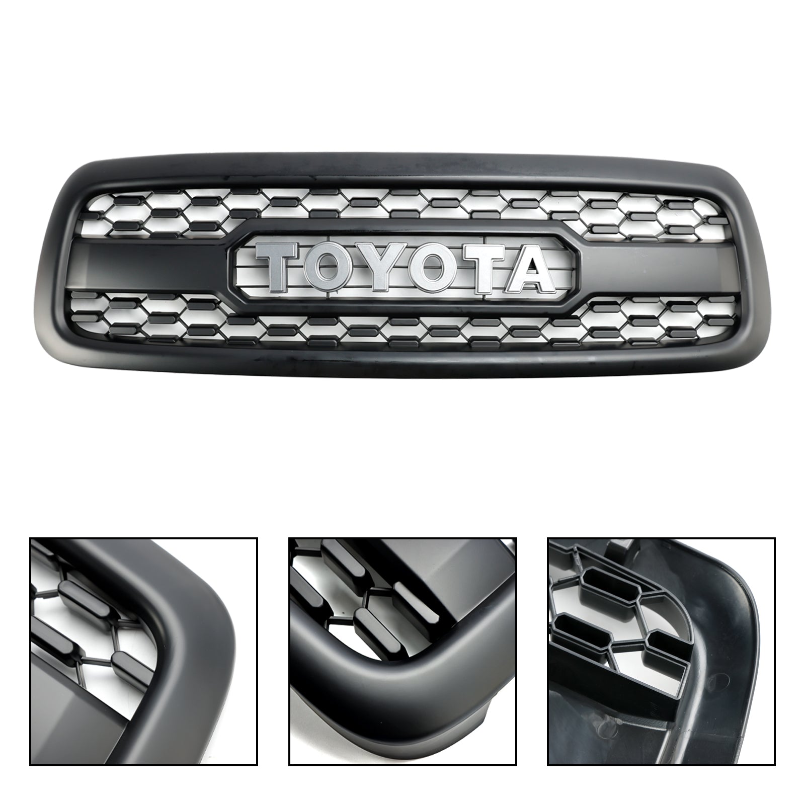 Grille de pare-chocs avant de style TRD RPO Toyota Sequoia 2001-2004 Grille noire mate avec lumières LED