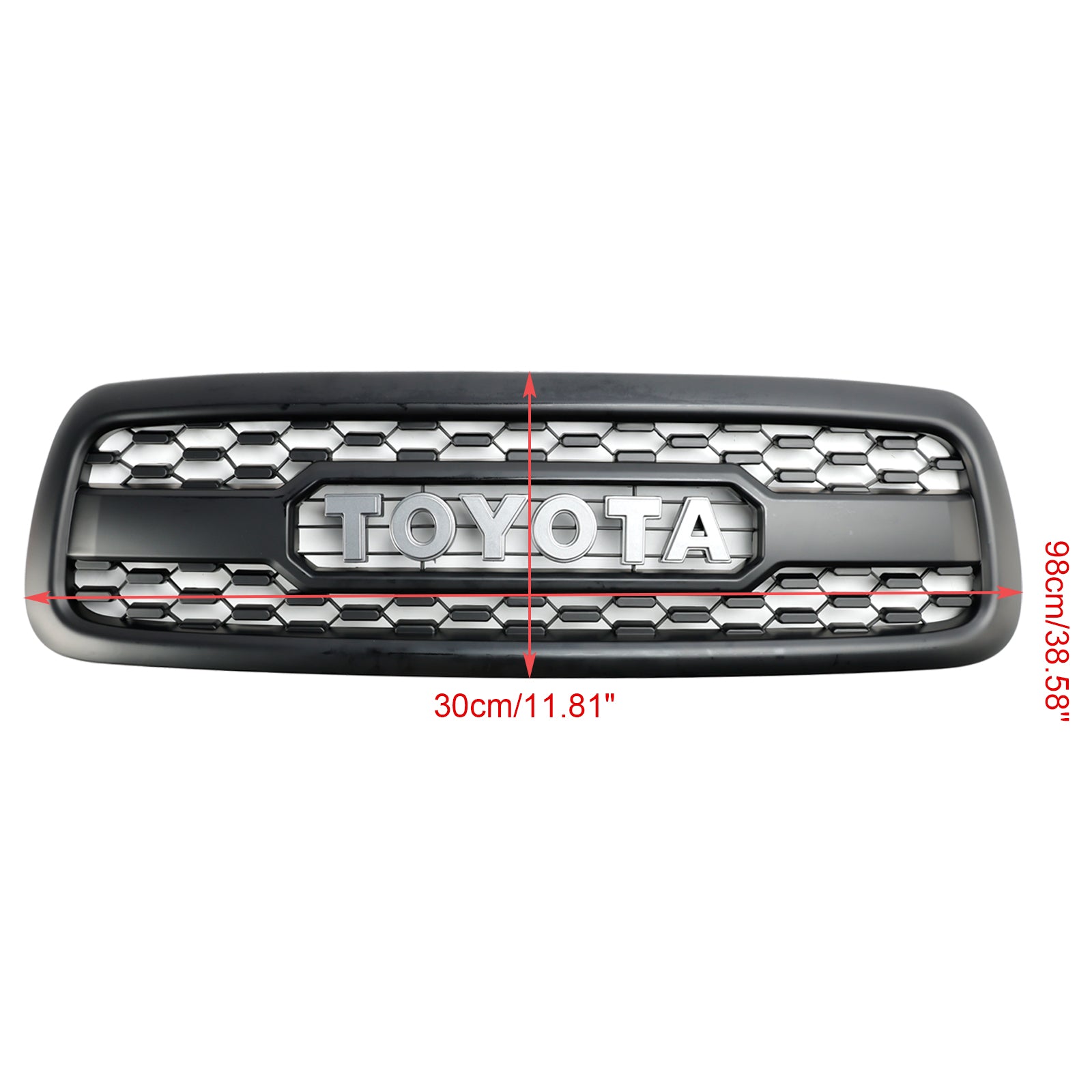 2001-2004 Toyota Sequoia TRD RPO Style Front Bumper Grill Matte Black Grille W/ LED Lights