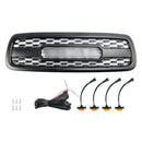 2001-2004 Toyota Sequoia TRD PRO Style Grille de pare-chocs avant Grille noire mate avec lumières LED-10