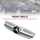 2007-2008 Mercedes Benz Classe SL R230 SL500 SL550 SL600 SL63 AMG Griglia paraurti anteriore Griglia argento cromata-14