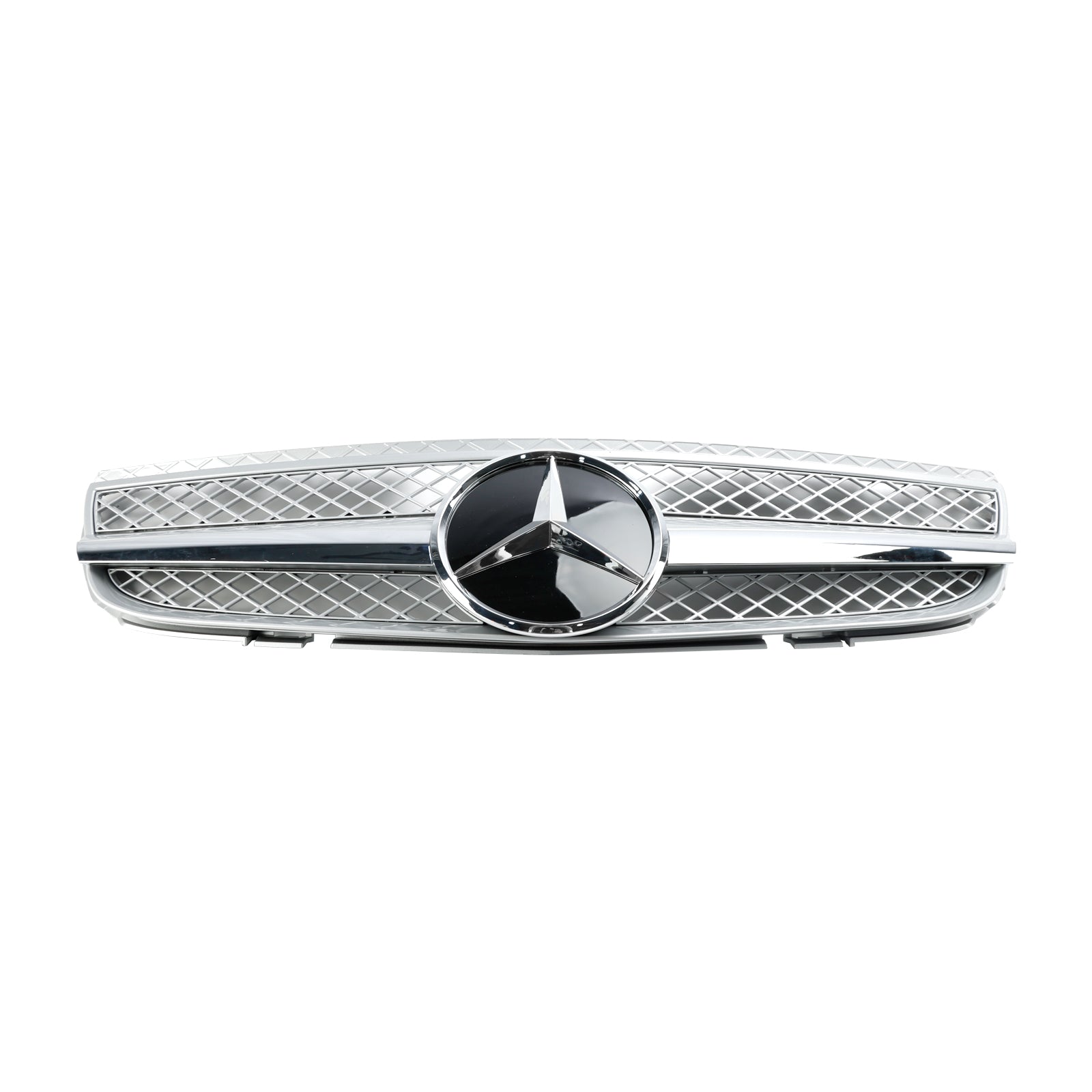 Parrilla delantera cromada plateada para parachoques de Mercedes Benz Clase SL R230 SL500 SL550 SL600 SL63 AMG 2007-2008