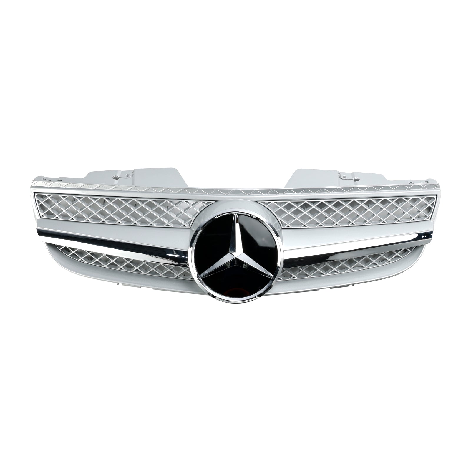 Grille de pare-chocs avant Mercedes Benz Classe SL R230 SL500 SL550 SL600 SL63 AMG 2007-2008 Grille de calandre chromée argentée