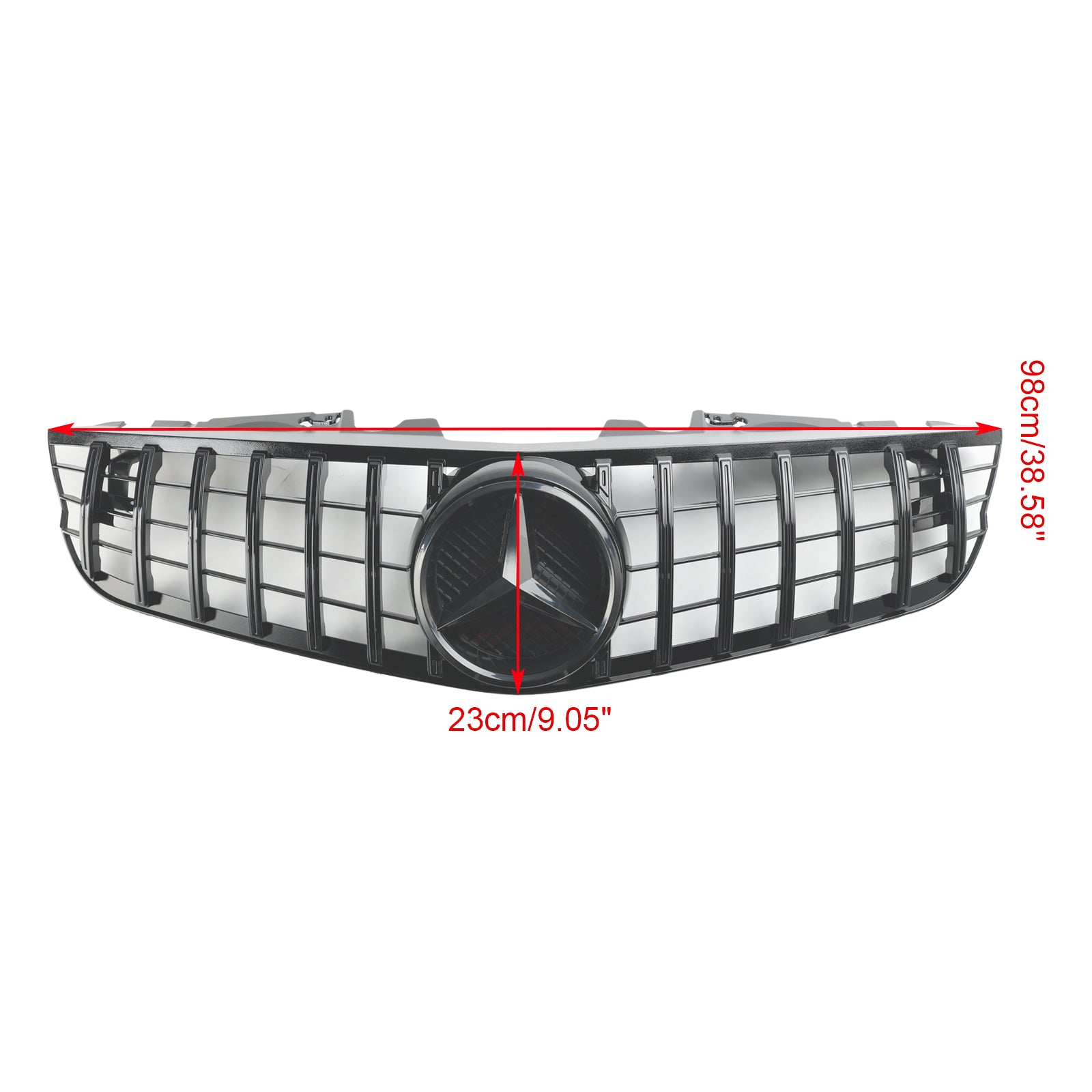 Grille supérieure de pare-chocs avant de style AMG pour Mercedes Benz Classe SL R230 SL500 SL550 SL63 SL65 2009-2012 - 0