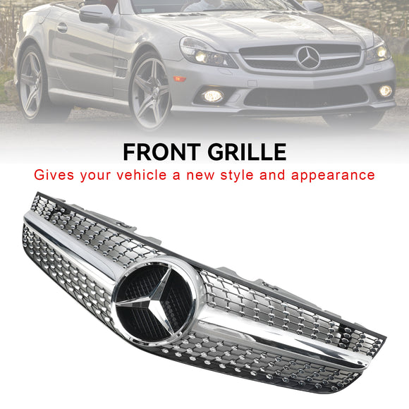 2009–2012 Mercedes Benz SL-Klasse R230 SL500 SL550 SL63 SL65 Frontstoßstangen-Obergrill im AMG-Stil