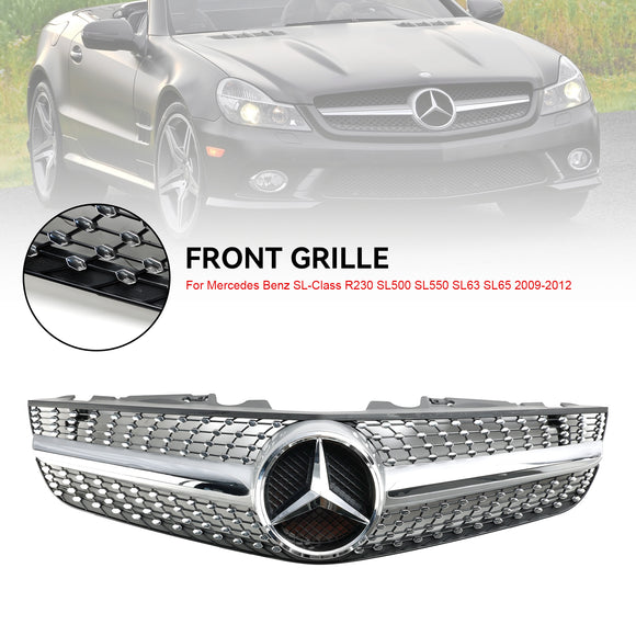 2009–2012 Mercedes Benz SL-Klasse R230 SL500 SL550 SL63 SL65 Frontstoßstangen-Obergrill im AMG-Stil