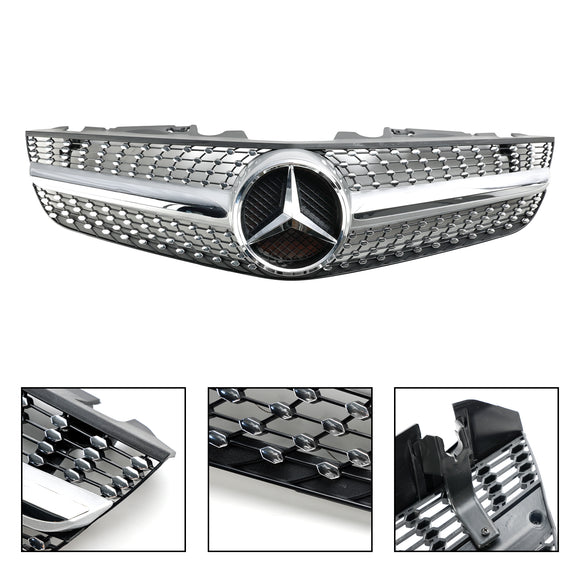 2009–2012 Mercedes Benz SL-Klasse R230 SL500 SL550 SL63 SL65 Frontstoßstangen-Obergrill im AMG-Stil