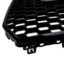 2016-2018 Audi A7 / A7 Sline / S7 4G Facelift Honeycomb Front Bumper Grill RS7 Style Black Grille With Silver Ring Emblem-8